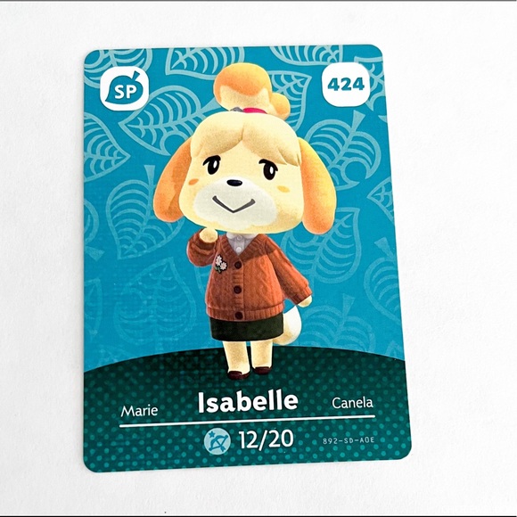 Animal Crossing Amiibo Series 5 Card Isabelle #424 Mint, Authentic! - Picture 1 of 2